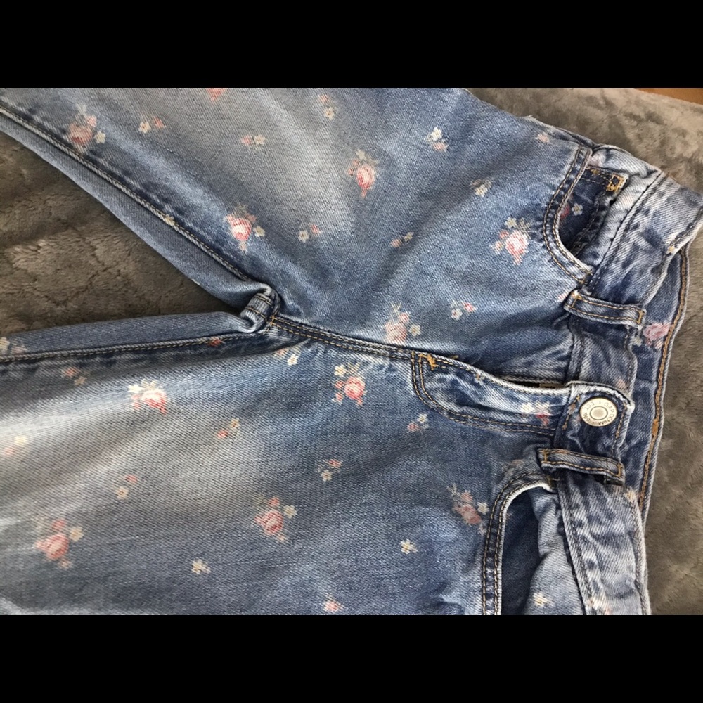 Gap Pink Roses Jeans